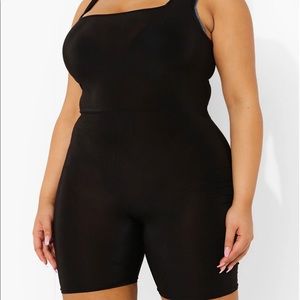 Black Biker Shorts Unitard Boohoo